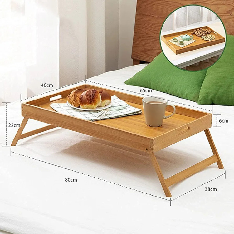 ابعاد سینی پایه دار بامبو